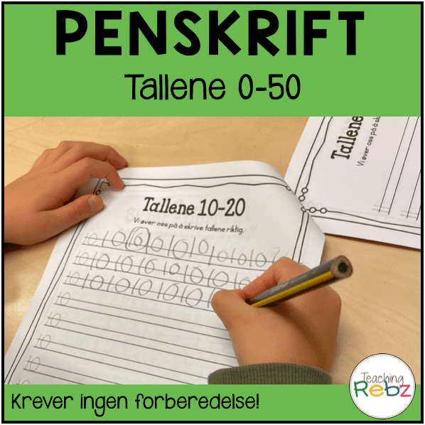 Finskrift tallene 0-50 - Bokmål og nynorsk