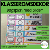 Dagsplan med bilde - klasseromsdekor - regnbue NN og BM