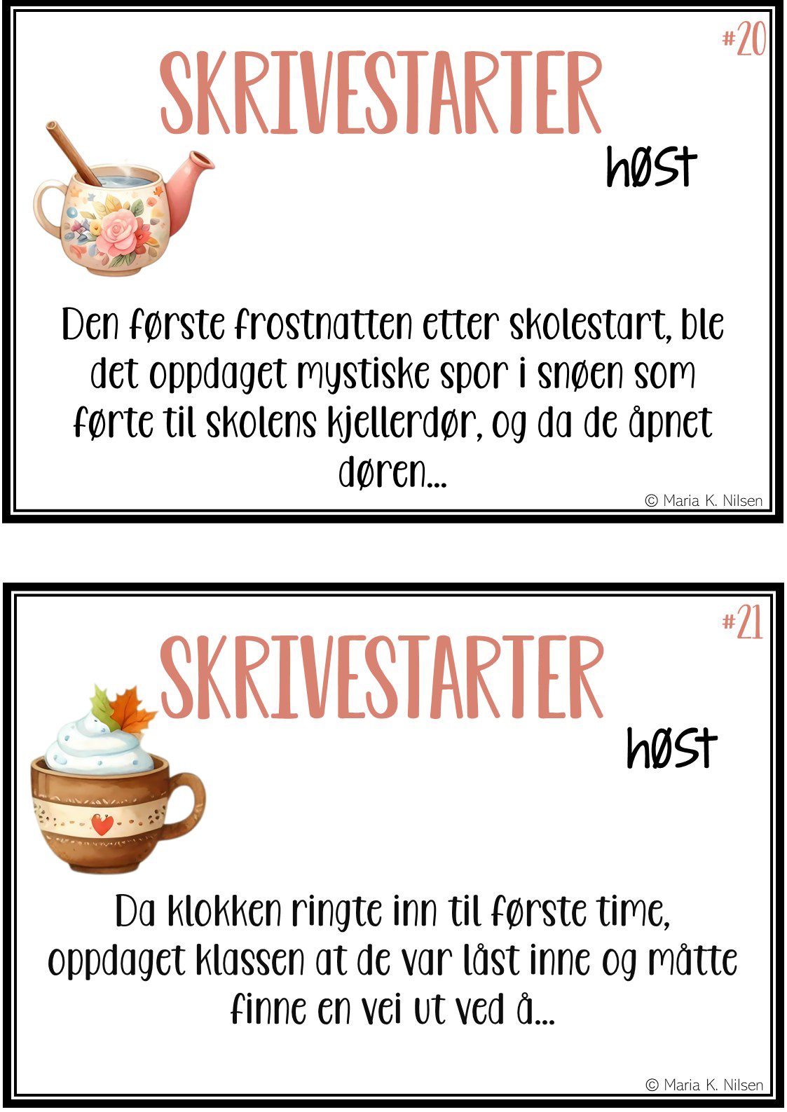 Skrivestartere med tema: høst - Bilde 4