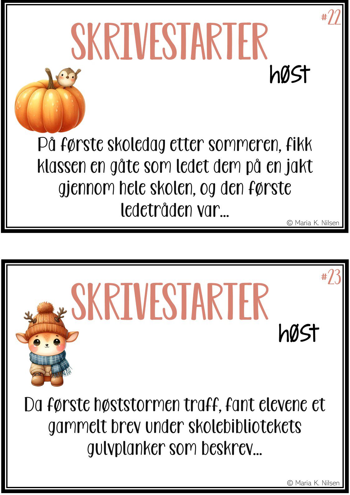 Skrivestartere med tema: høst - Bilde 3