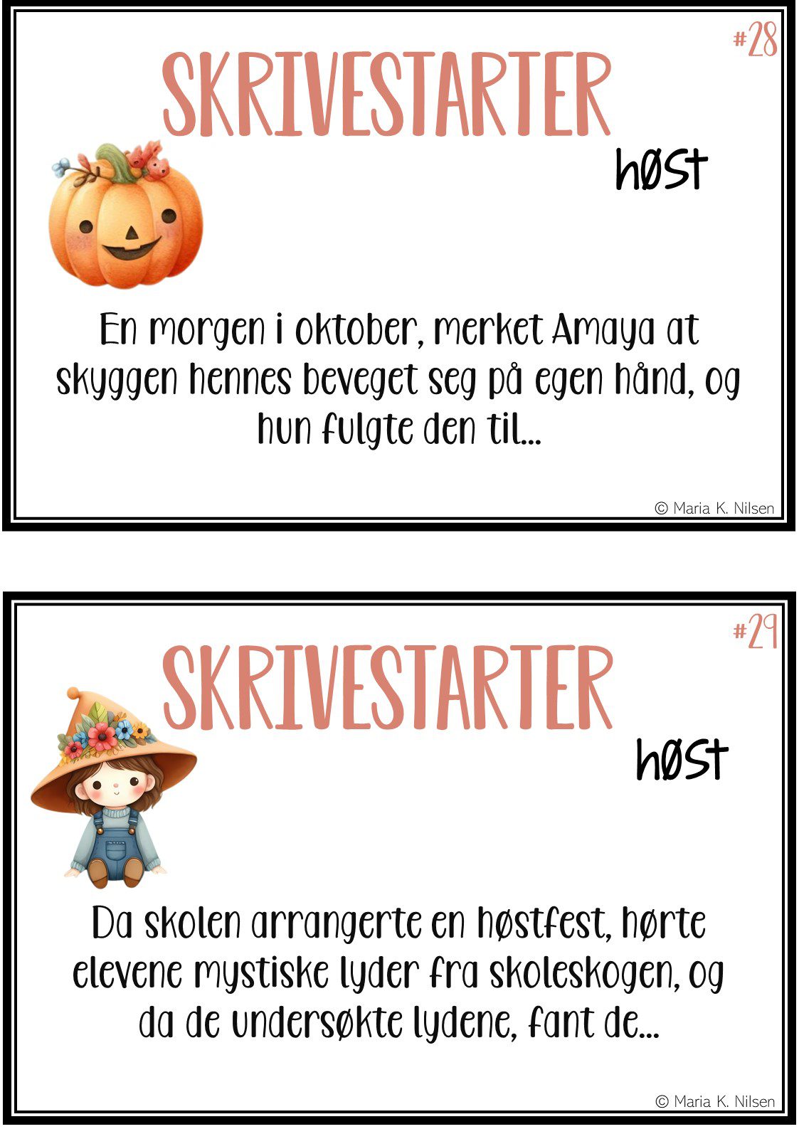 Skrivestartere med tema: høst - Bilde 2
