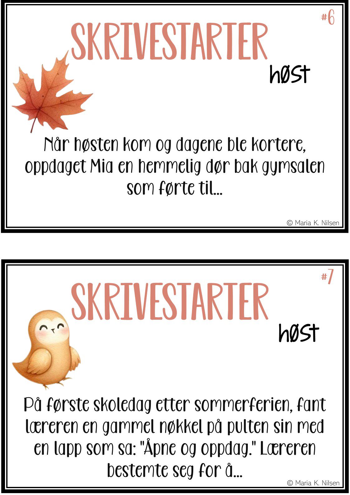 Skrivestartere med tema: høst - Bilde 7