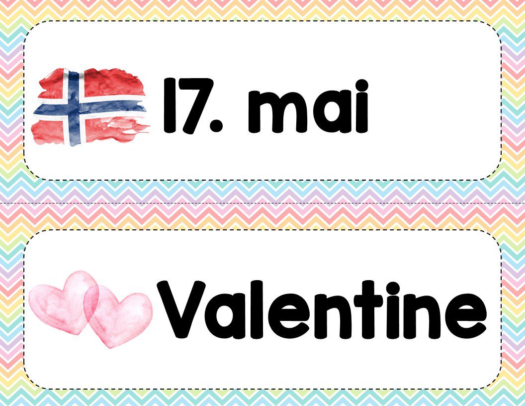 Dagsplan (regnbue) på engelsk - Bilde 7