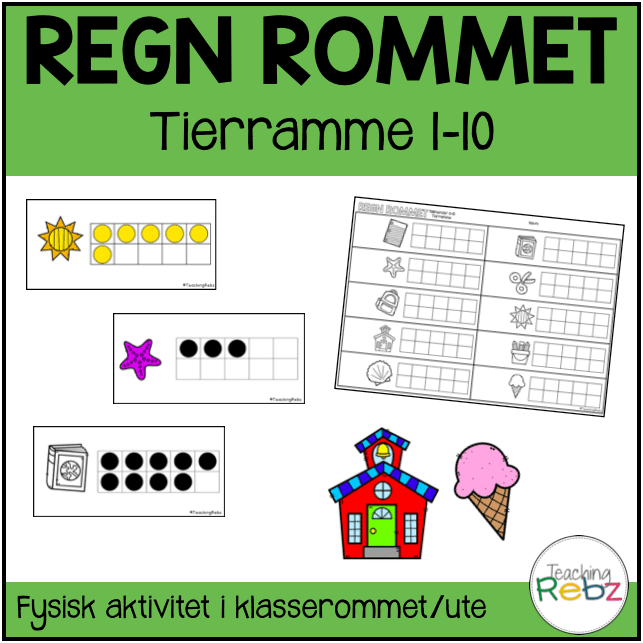 Regn rommet - Tallmengder 1-10 i tierramme