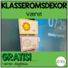 Været - klasseromsdekor - regnbue
