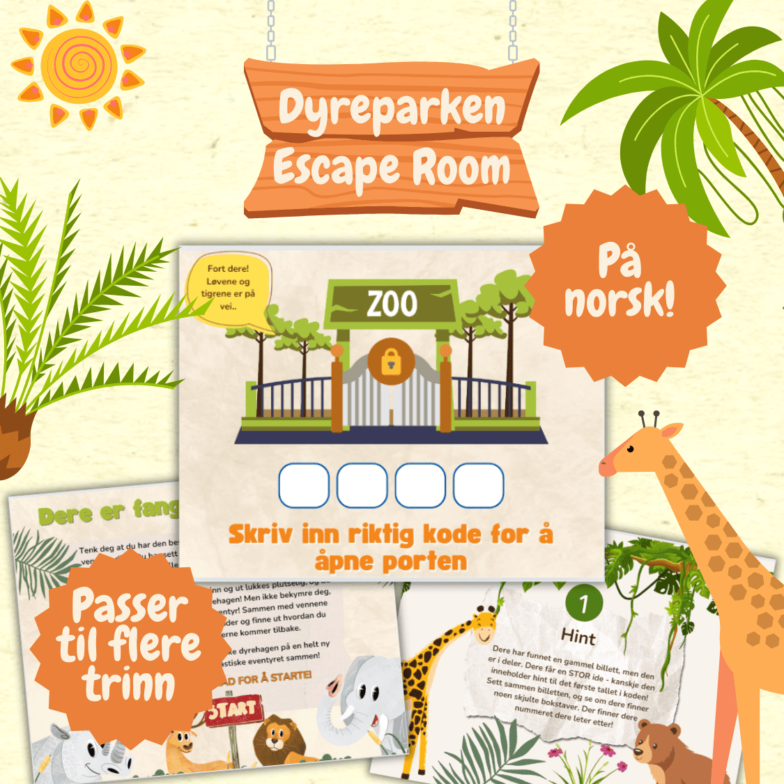 Escape room - Dyrepark - NORSK