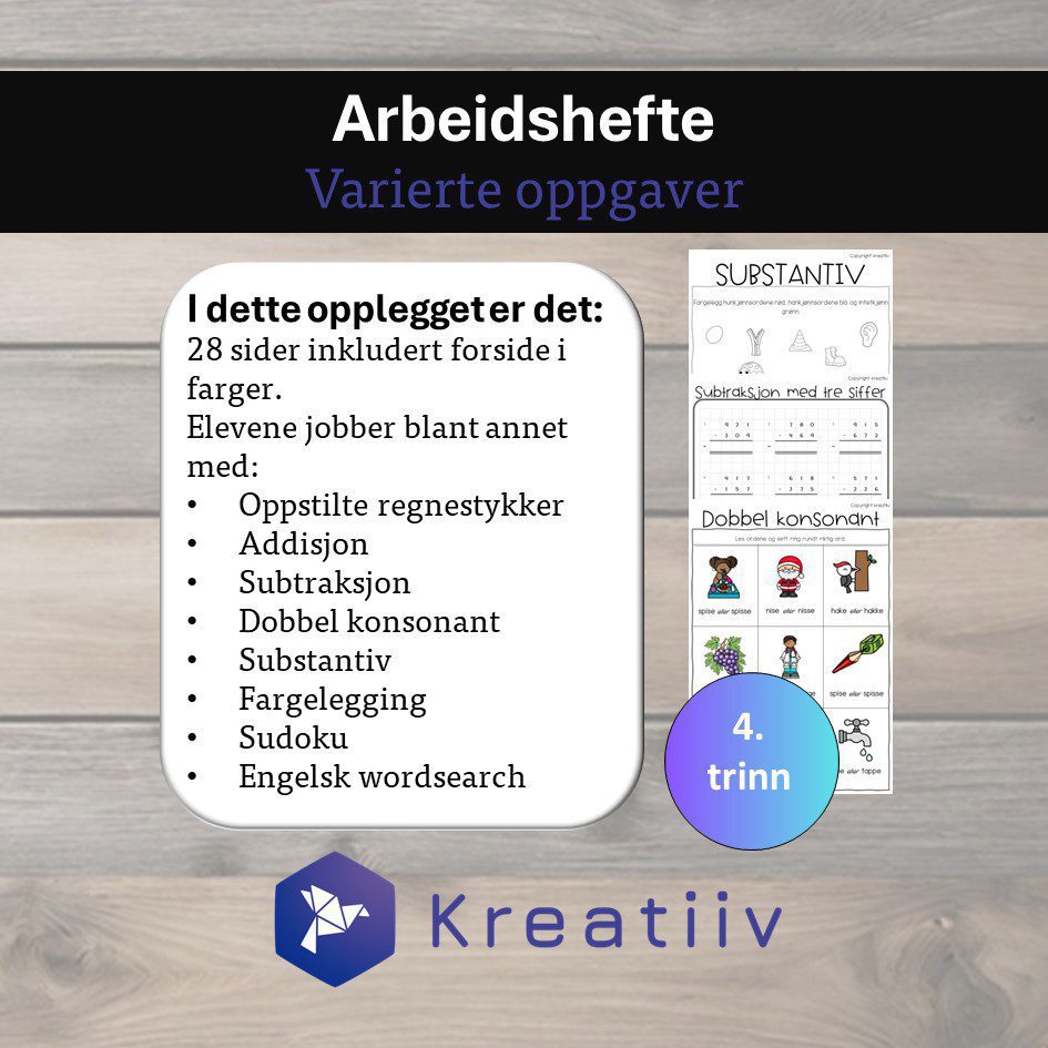 Arbeidshefte for 4. trinn - Bilde 2