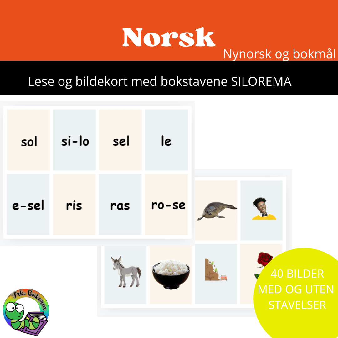 SILOREMAlese -og bildekort + Eg ser plakat og skriveark