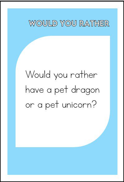 Kortspill - "would you rather" - Bilde 2