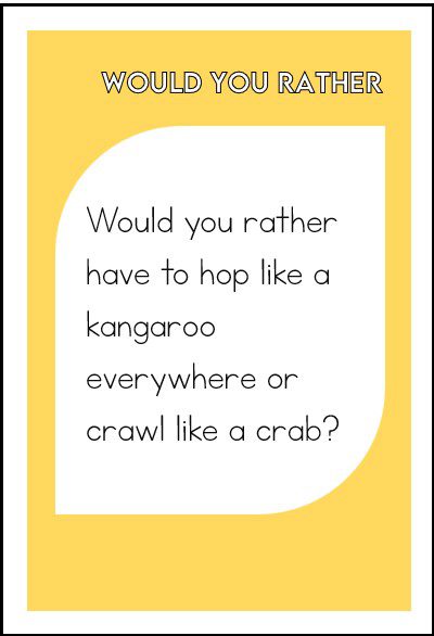 Kortspill - "would you rather" - Bilde 5