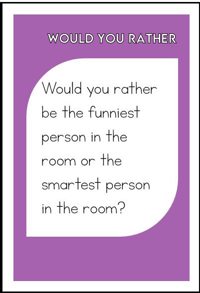 Kortspill - "would you rather" - Bilde 4