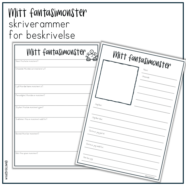 Mitt fantasimonster - Skriverammer BM - Bilde 2