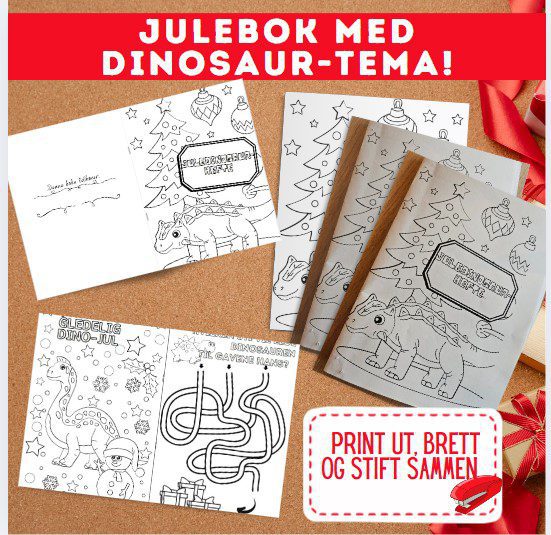 Julehefte med Dinosaur-tema!
