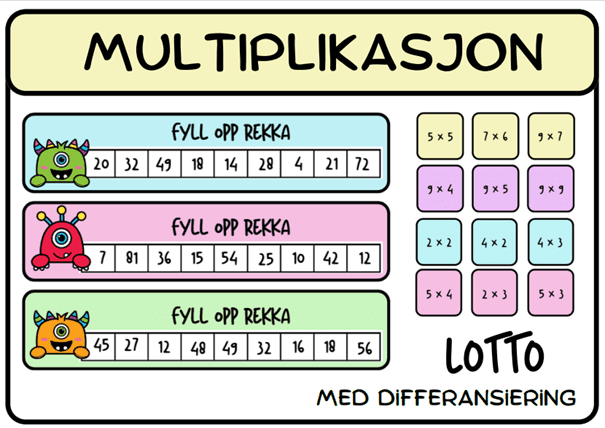 FYLL REKKA - Multiplikasjon