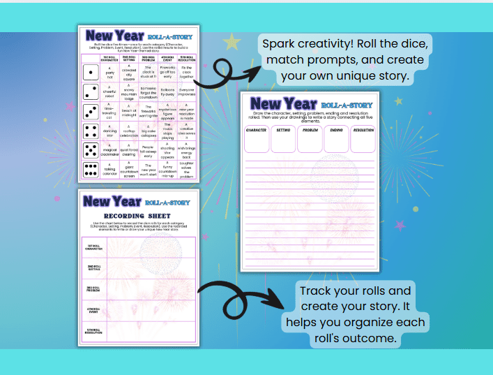 New year-roll a story - Bilde 3