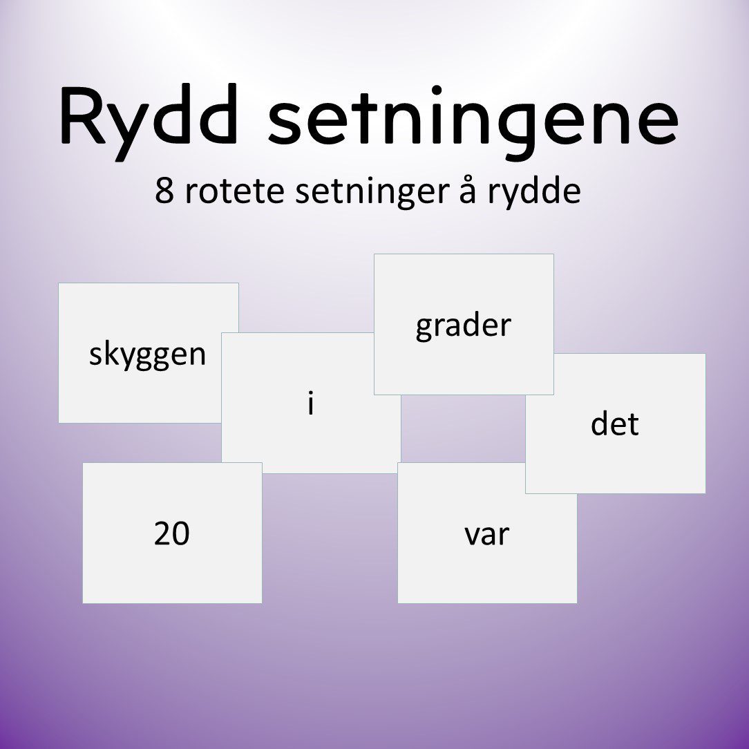 Rydd setningene