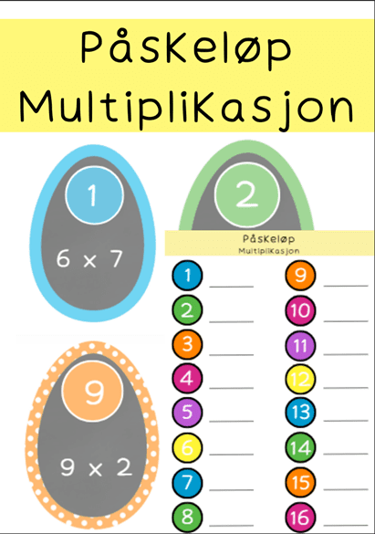 Påskeløp - Multiplikasjon