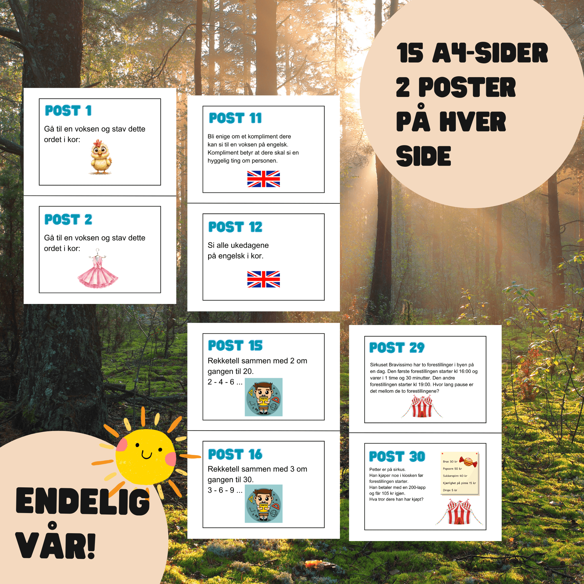 30-leken med varierte, morsomme oppgaver - UTESKOLE - Bilde 3