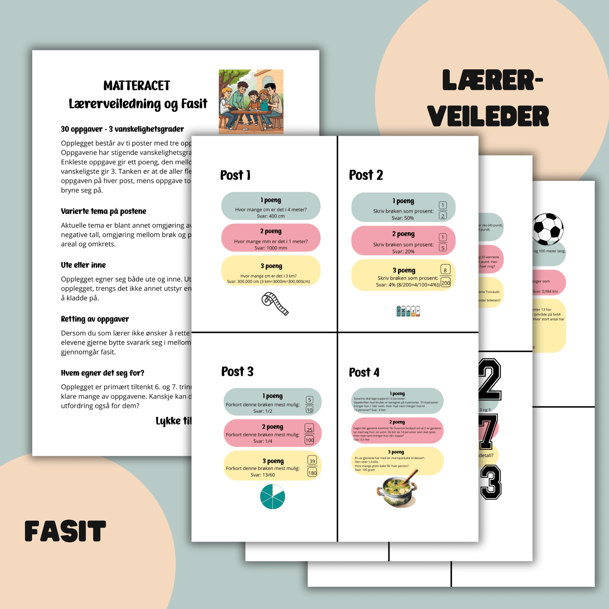 MATTERACET - En sporlek for 6. og 7. trinn - UTESKOLE - Bilde 6