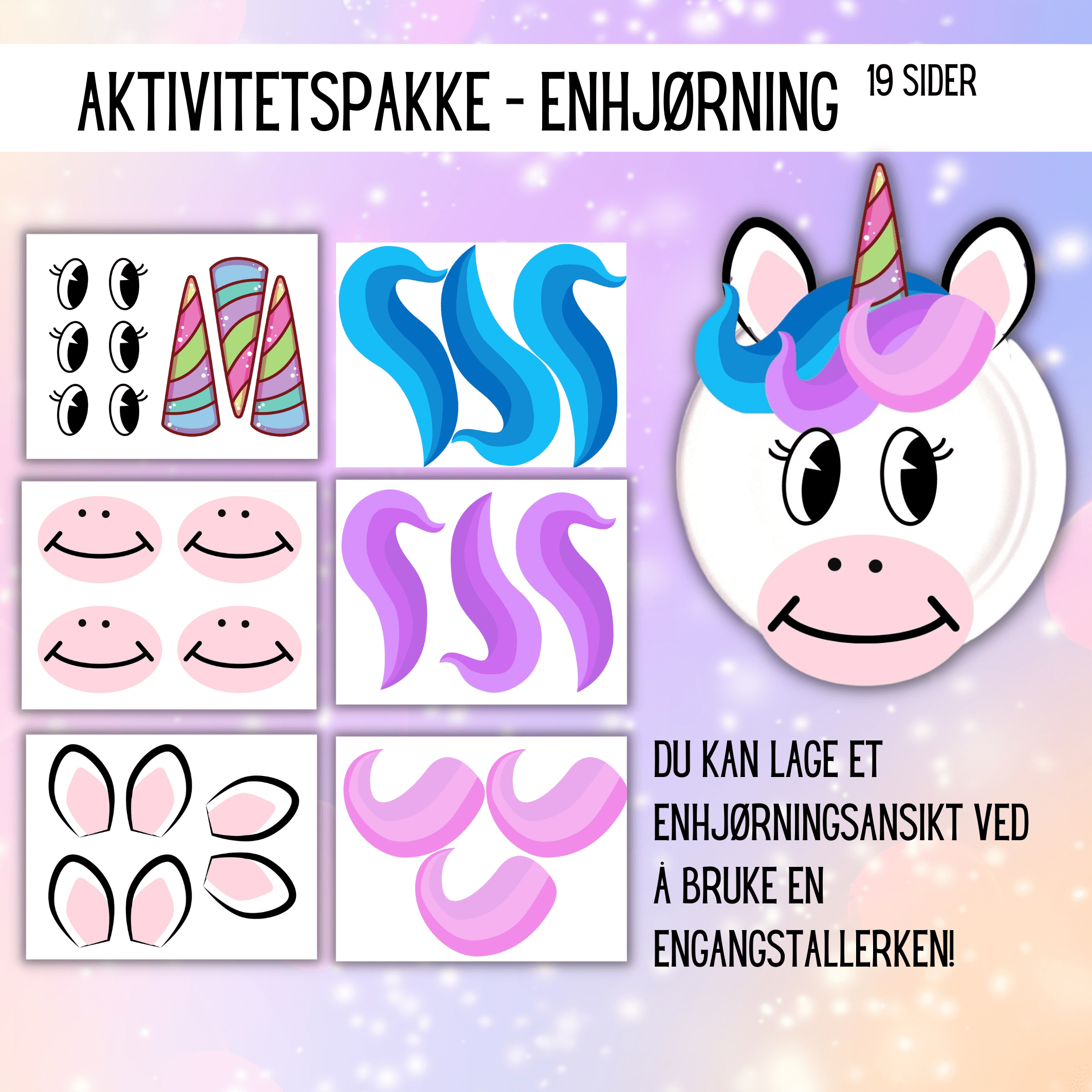 Enhjørning-aktivitetspakke - Bilde 4
