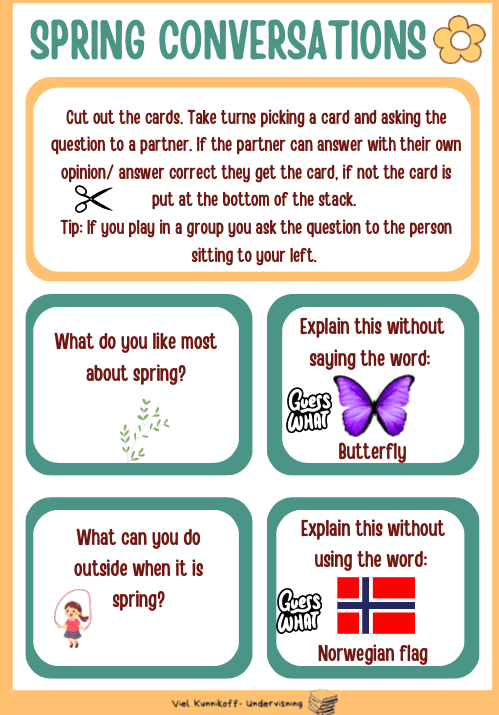 Spring - conversations game
