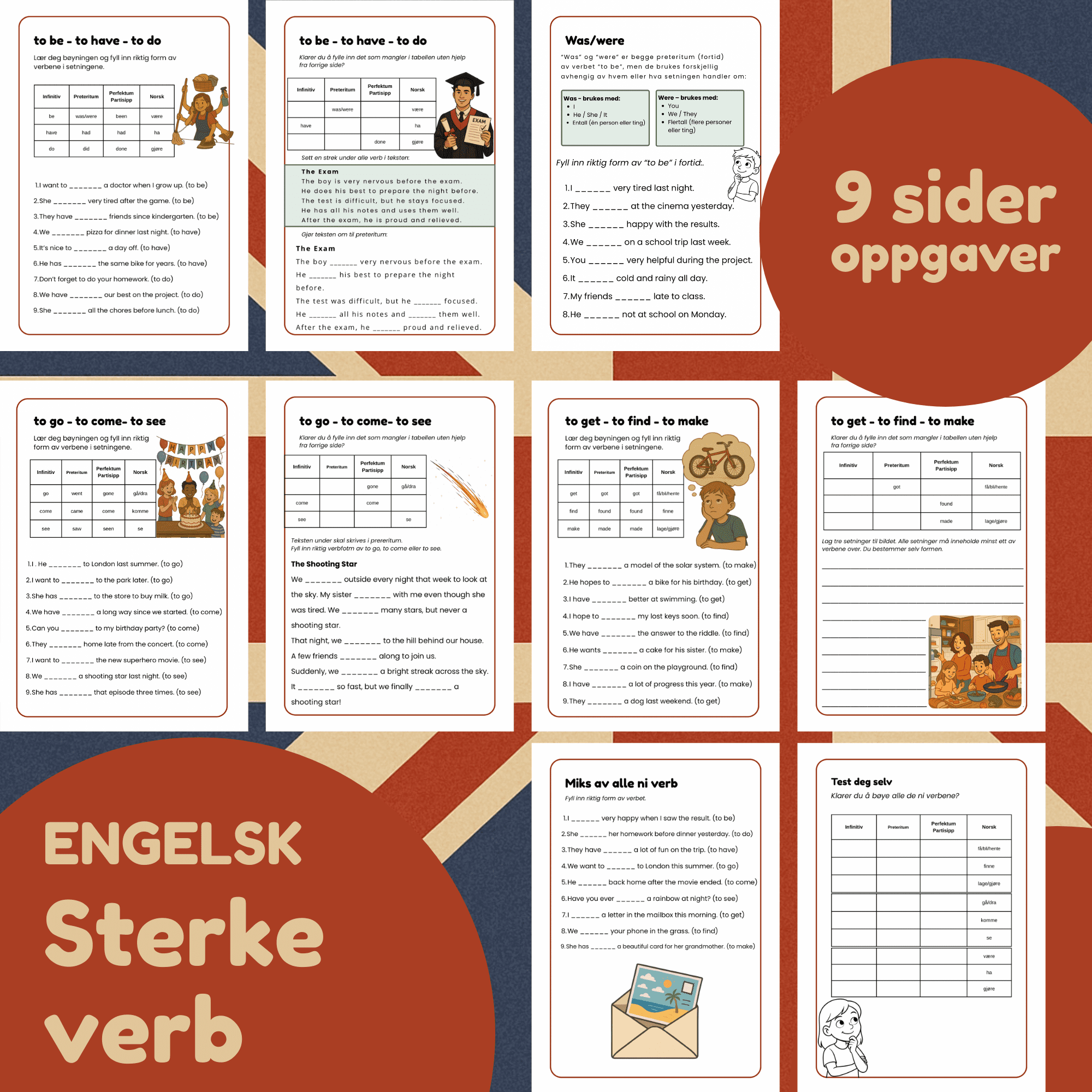 Sterke verb - Engelsk Del 1