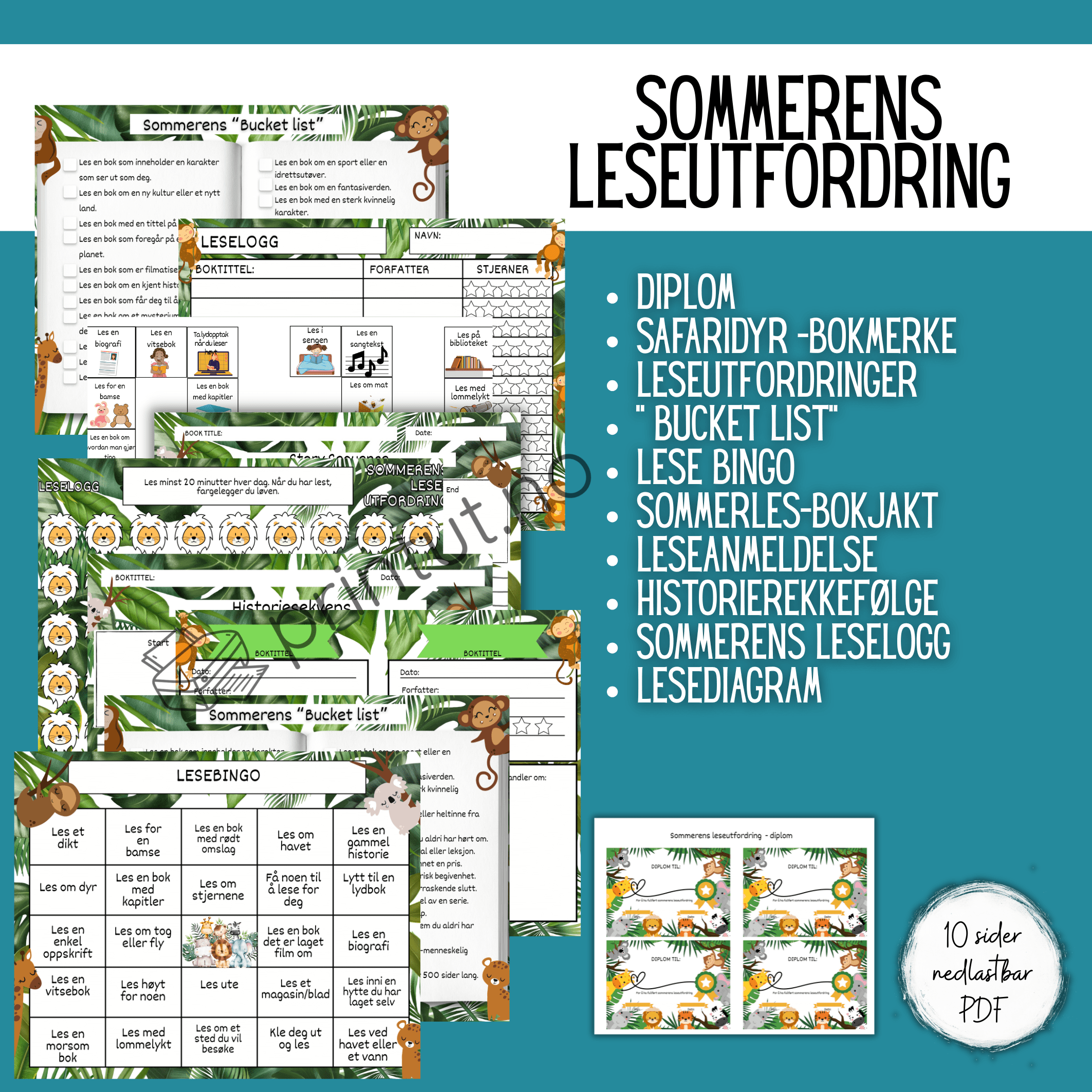 Sommerens leseutfordring- 2 design - Bilde 2