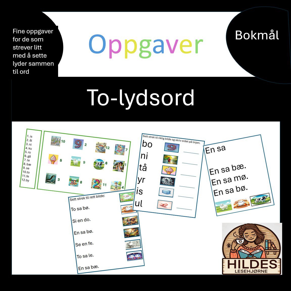 Oppgaver med to-lydsord