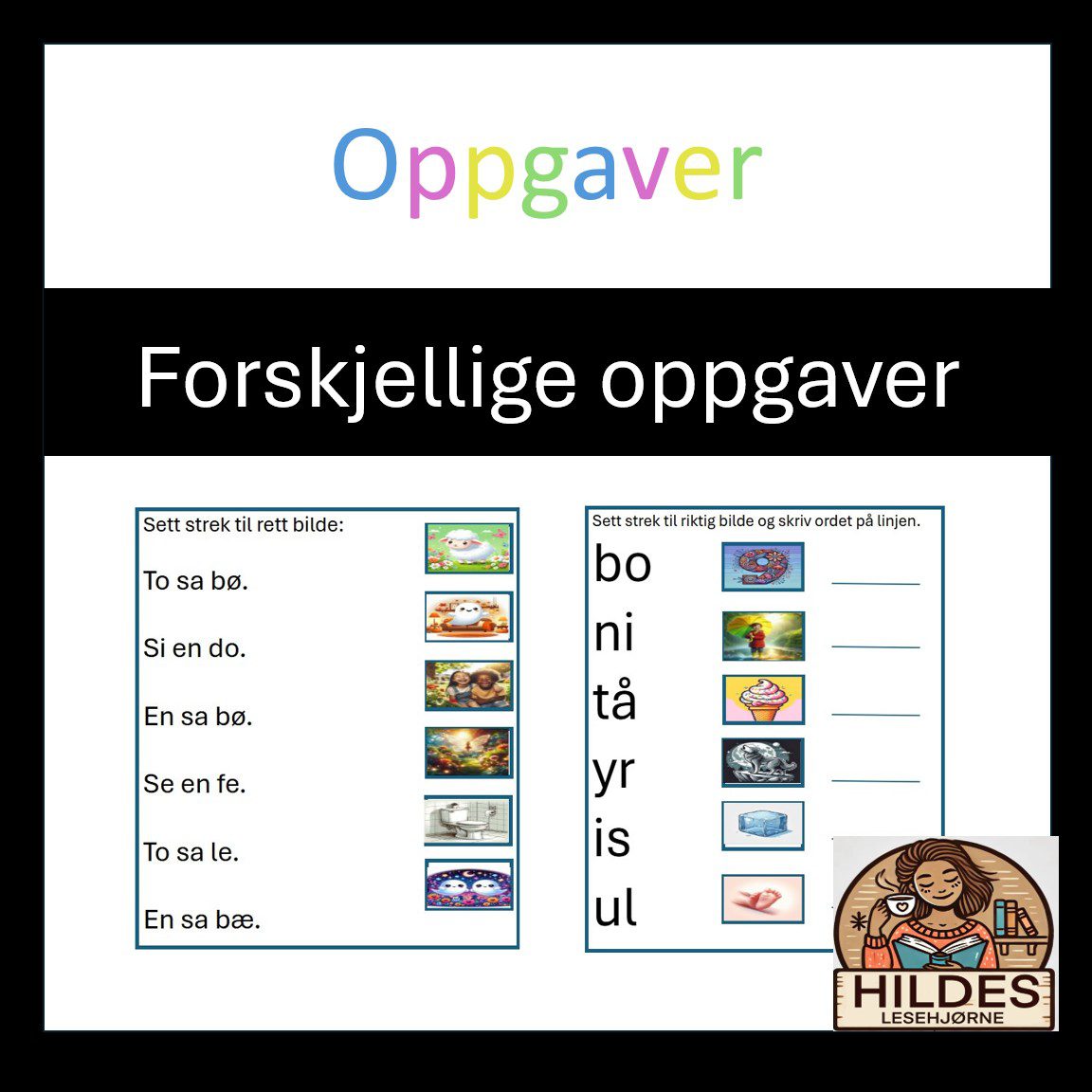 Oppgaver med to-lydsord - Bilde 4