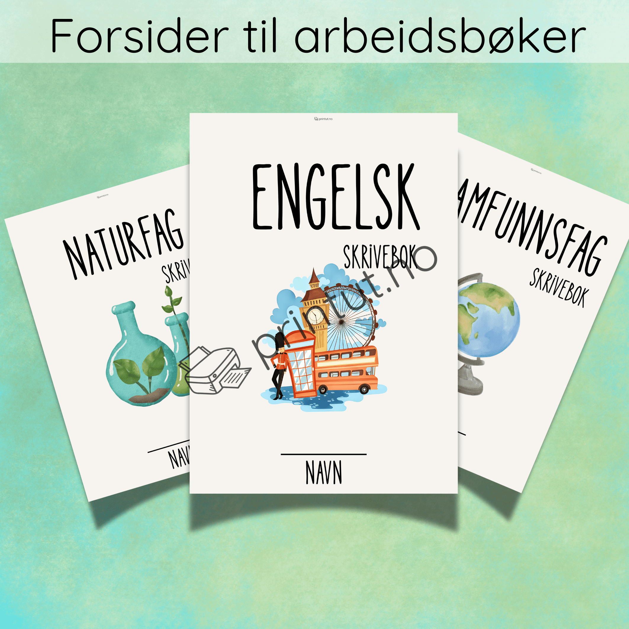 Forsider til arbeidsbøker