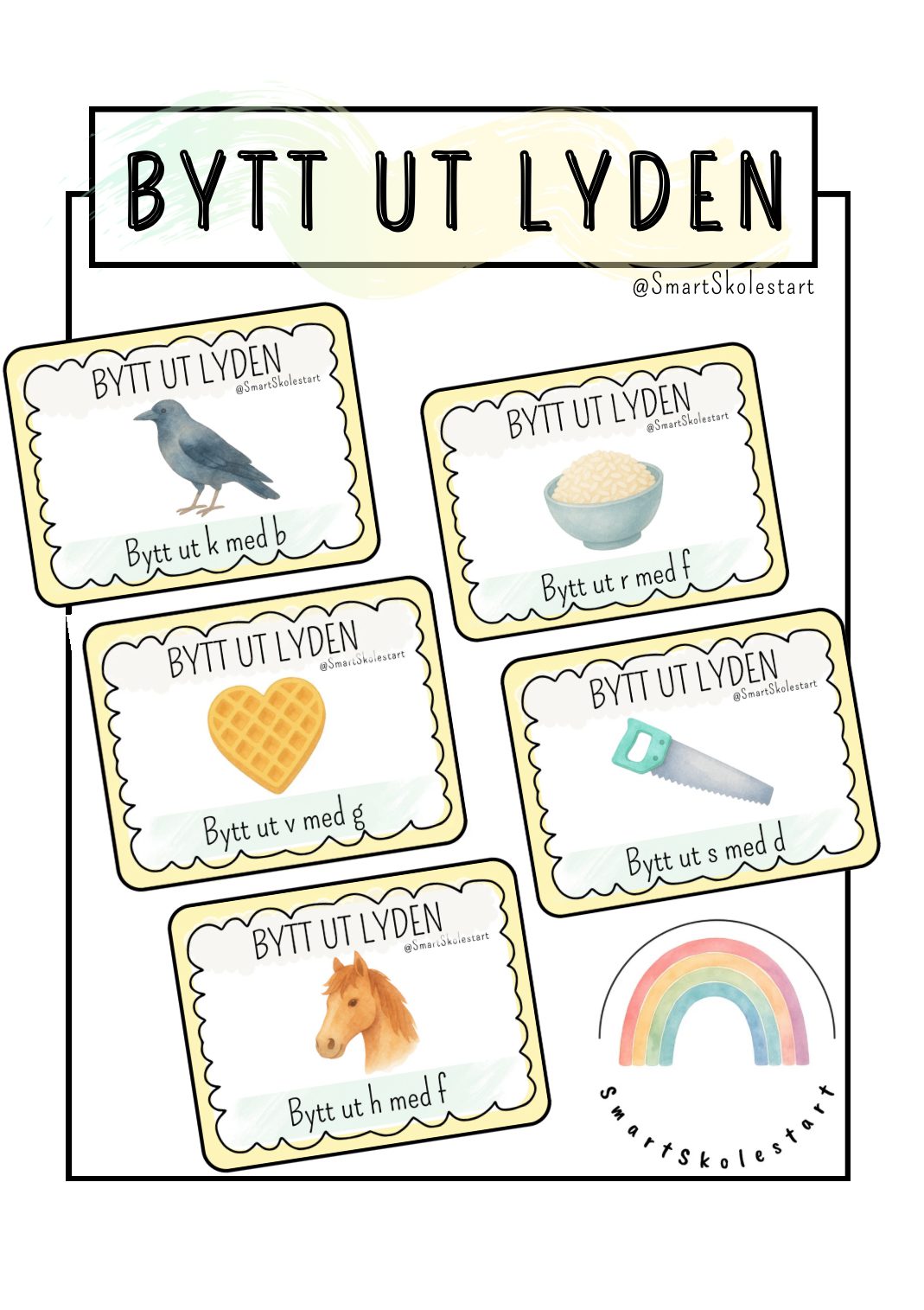 SPRÅKLEK - bytt ut lyden