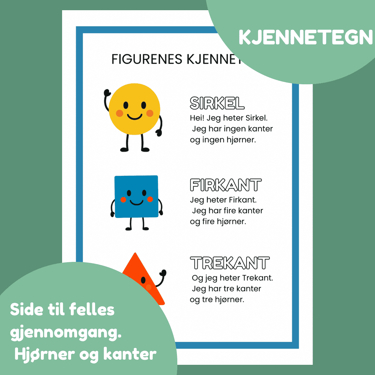 FORMER - sirkel, firkant, trekant, Arbeidshefte barnehage og 1. trinn - Bilde 2