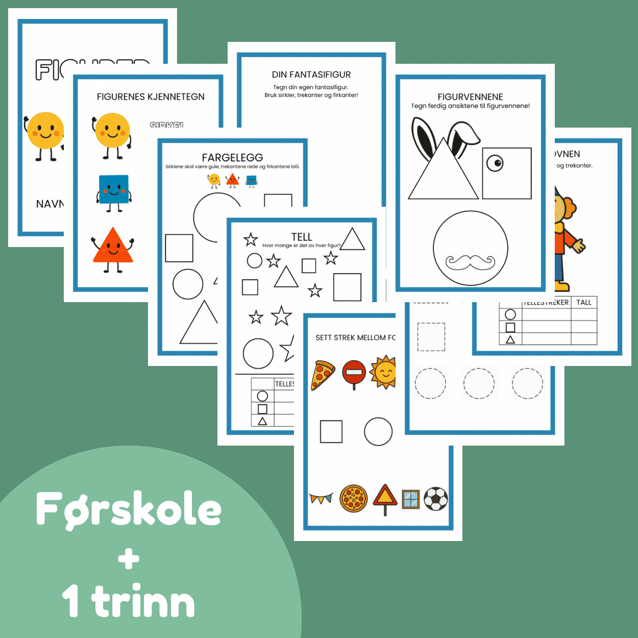 FORMER - sirkel, firkant, trekant, Arbeidshefte barnehage og 1. trinn - Bilde 7