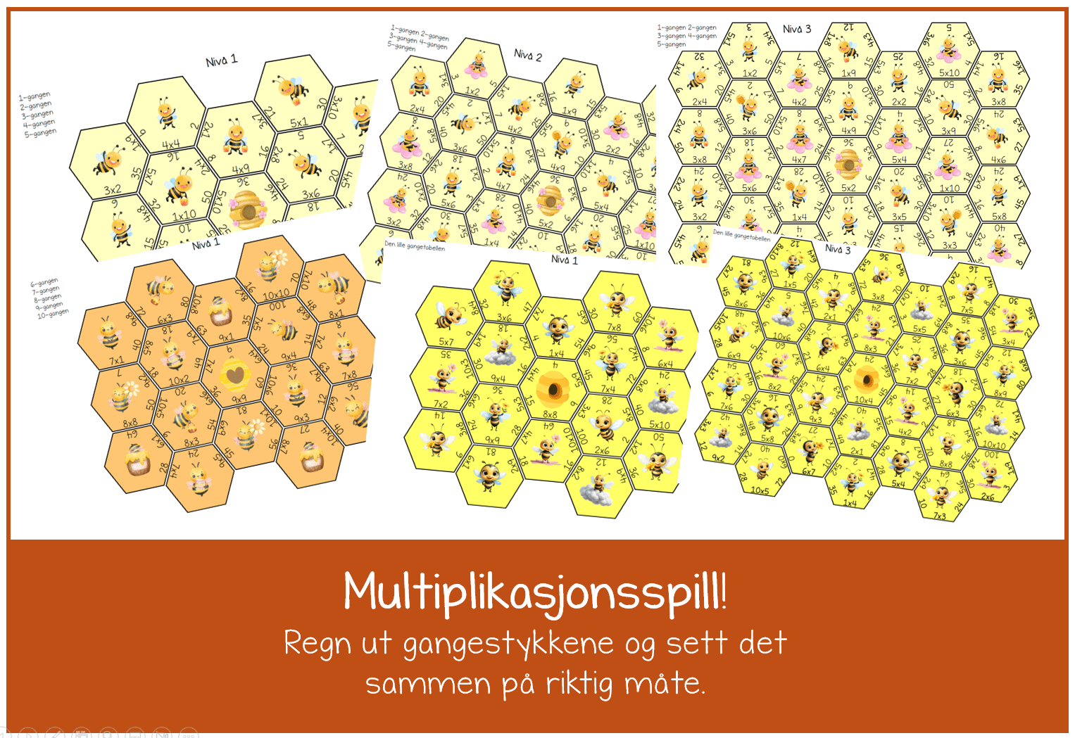 Bikube - multiplikasjonsspill