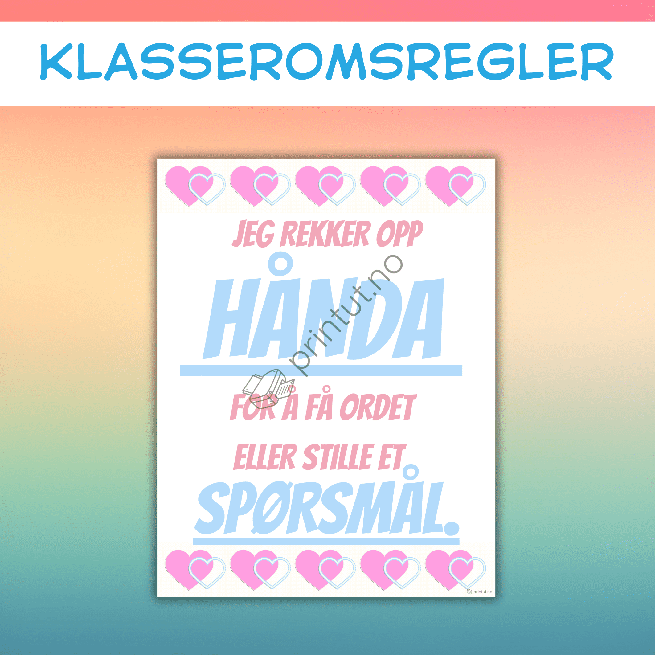 klasseromsregler - Bilde 2
