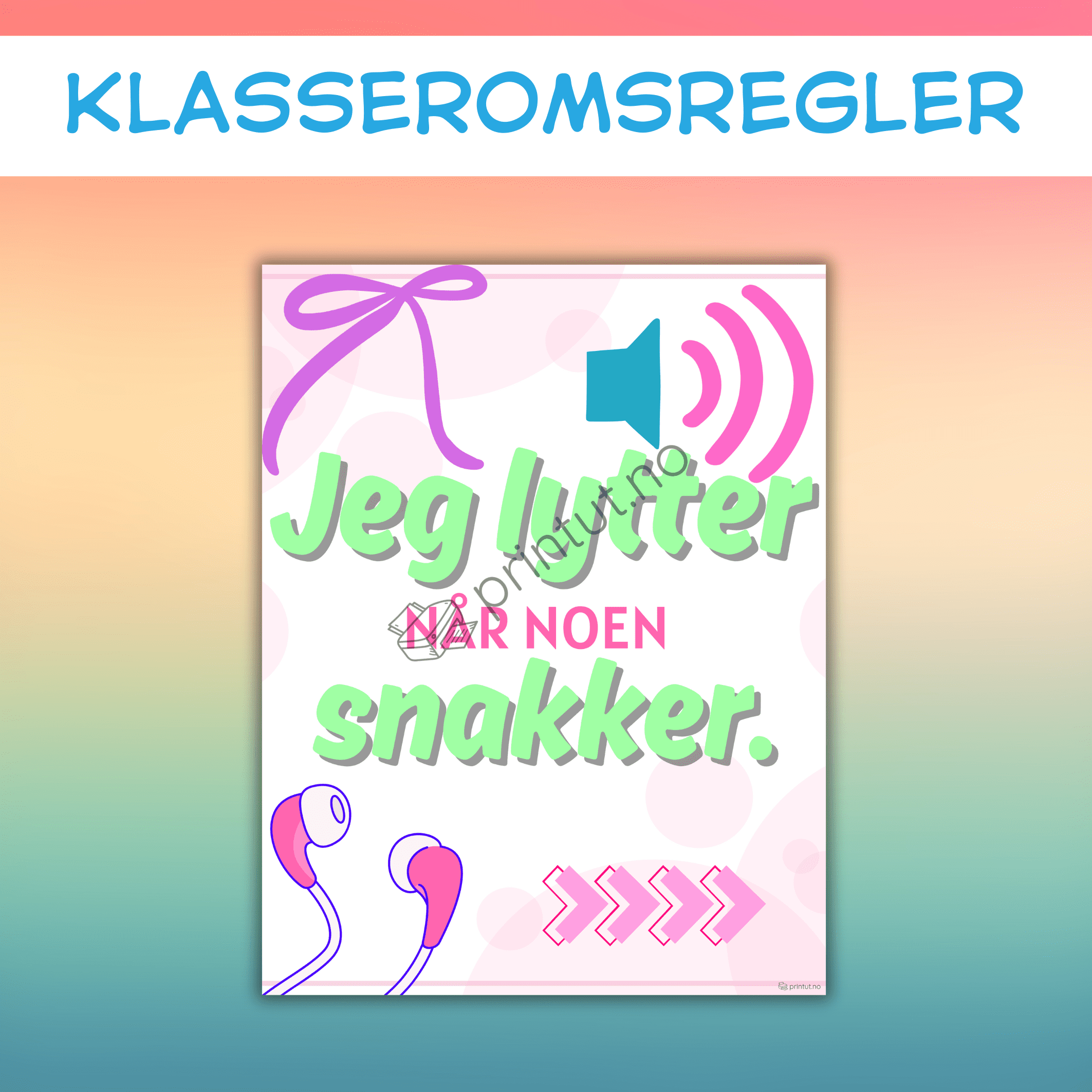 klasseromsregler - Bilde 3