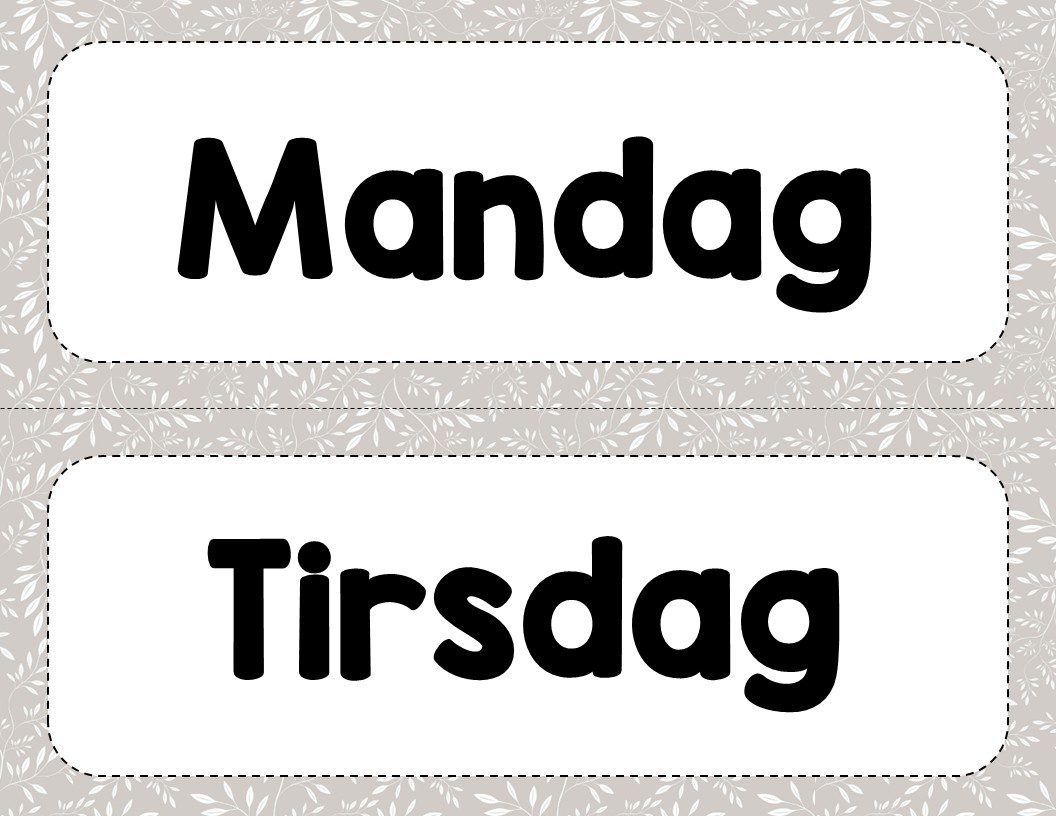 Dagsplan på norsk - grå - Bilde 5