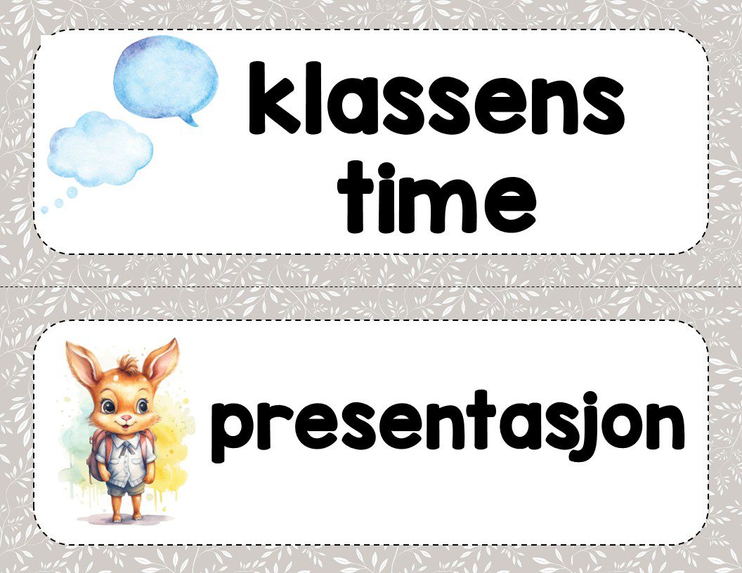 Dagsplan på norsk - grå - Bilde 8