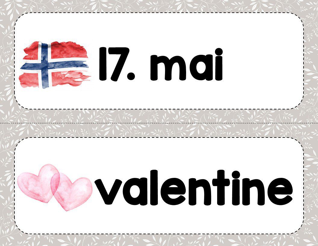 Dagsplan på norsk - grå - Bilde 4