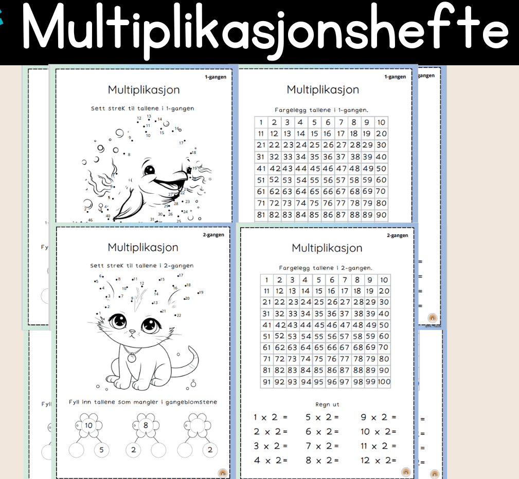 Multiplikasjonshefte - innlæring og trening - Bilde 2
