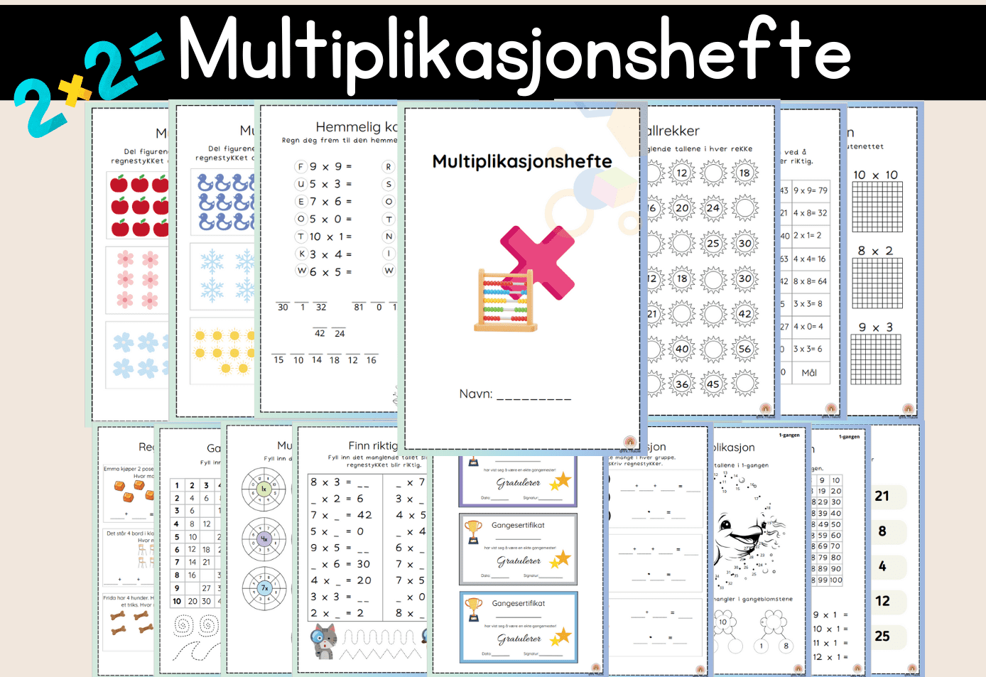 Multiplikasjonshefte - innlæring og trening - Bilde 3