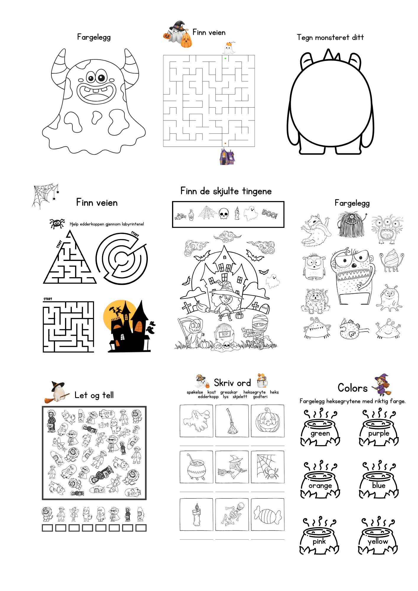 Halloweenhefte for dei minste - Bilde 2