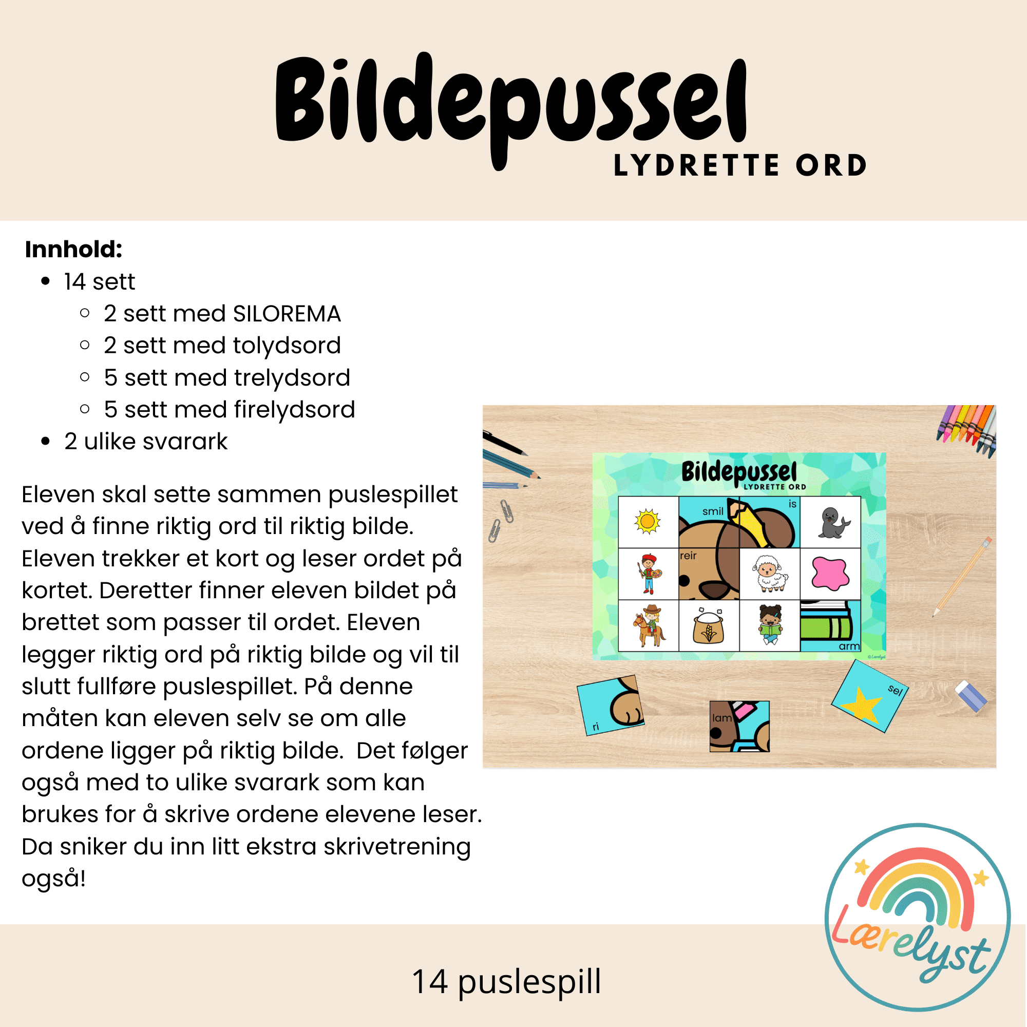 Bildepussel - Lydrette ord - Bilde 2