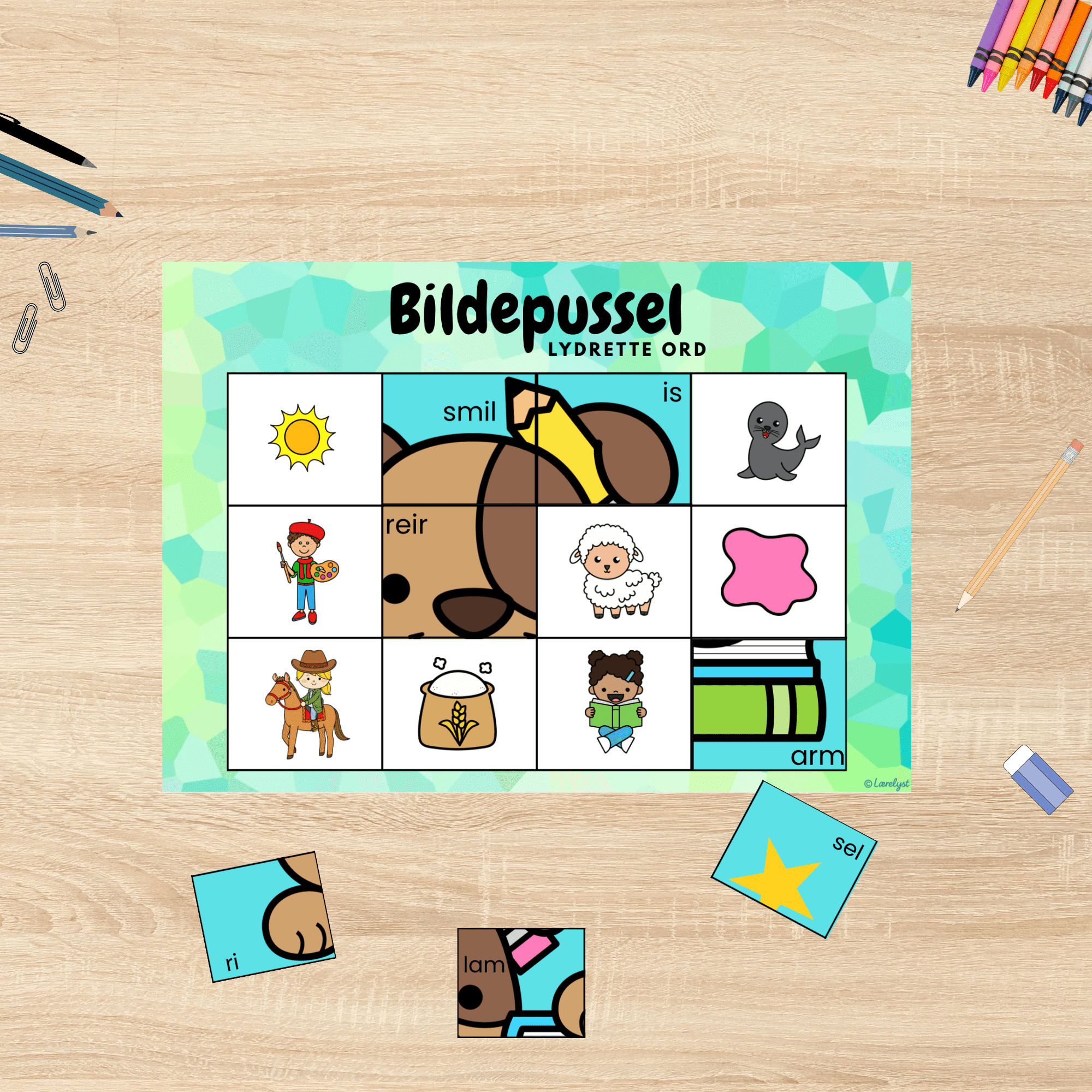 Bildepussel - Lydrette ord - Bilde 3