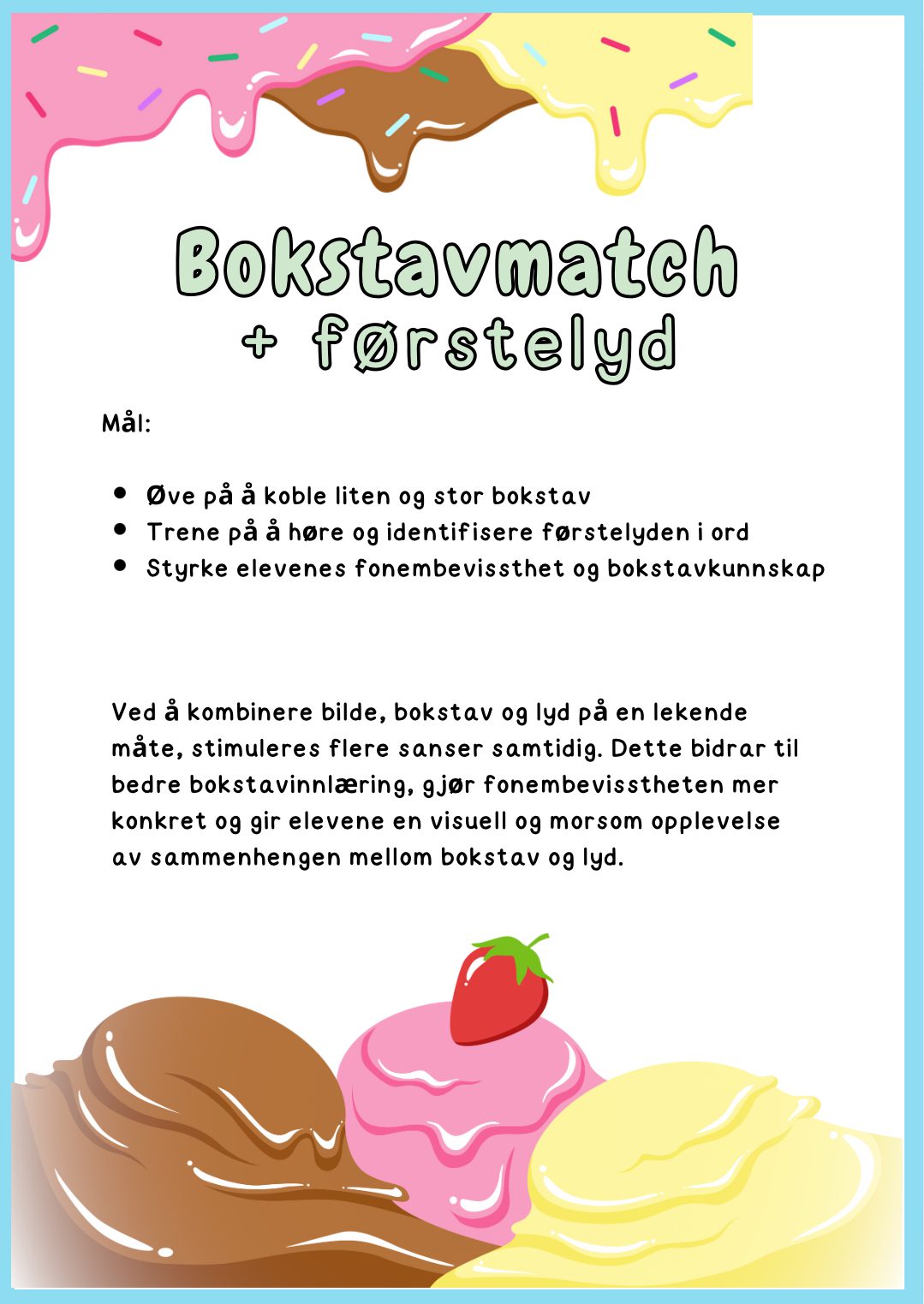 Bokstavmatch: Iskrem - Bilde 2
