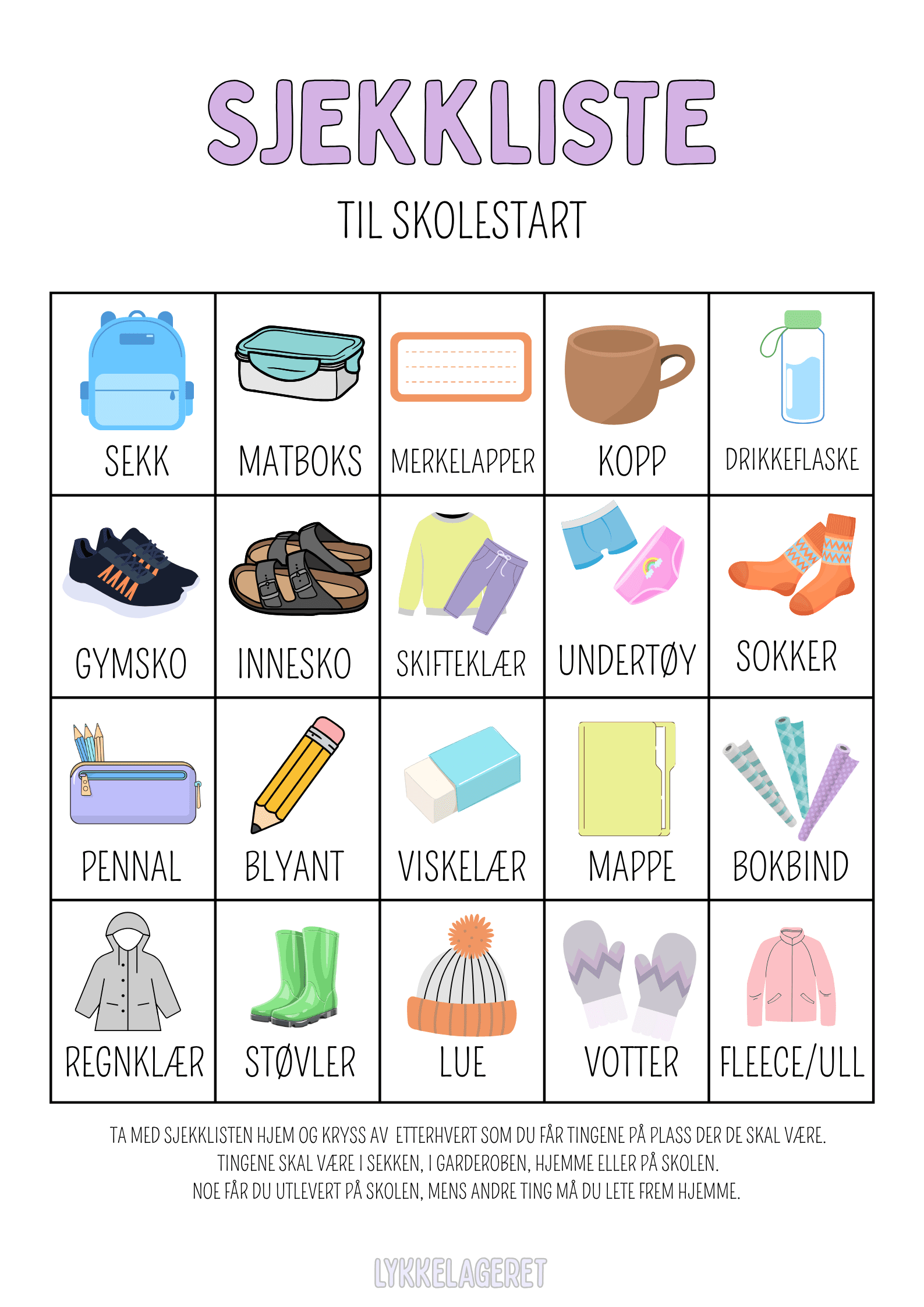 SKOLESTART - Full pakke - Bilde 4