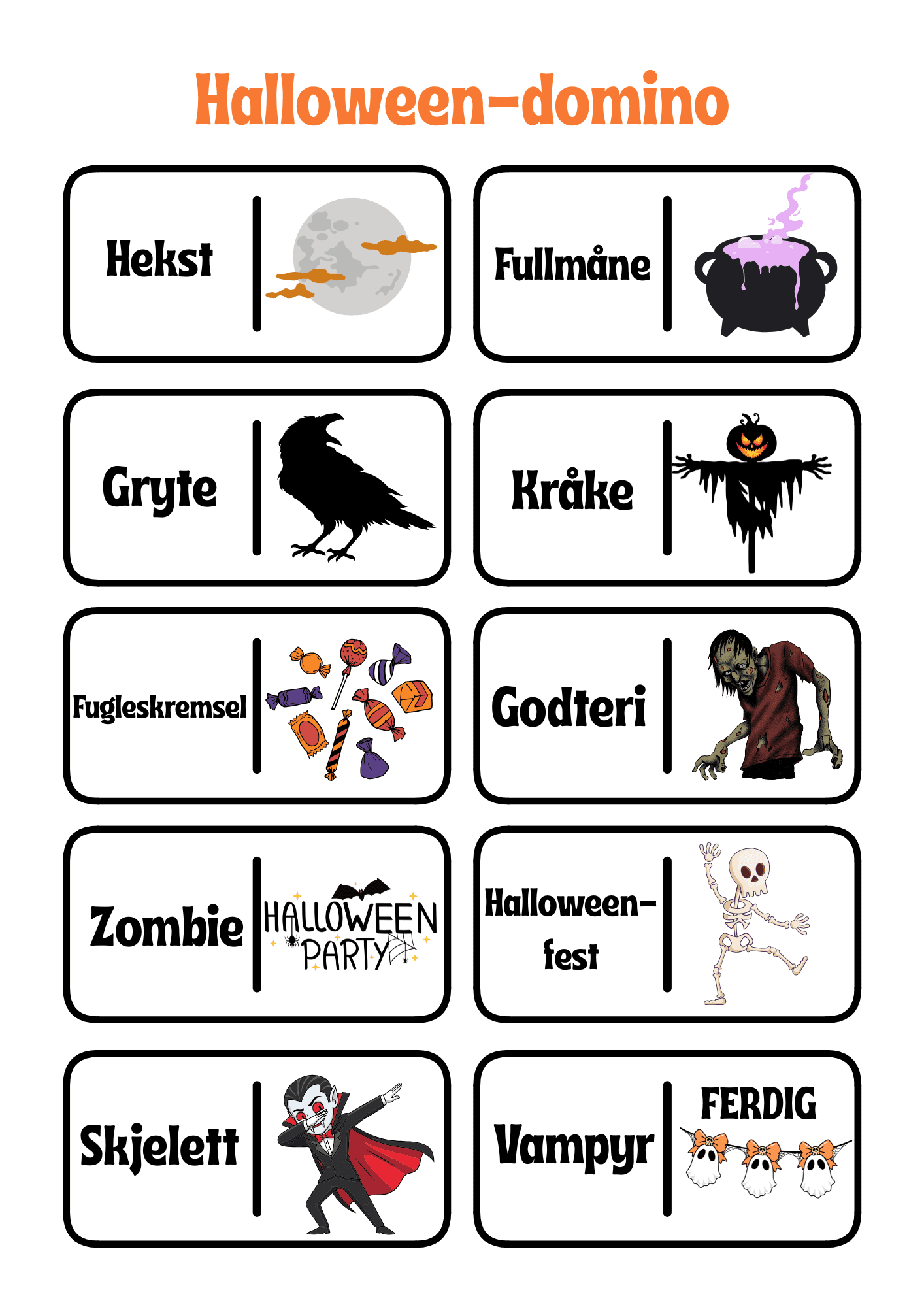 Halloween domino - Bilde 2