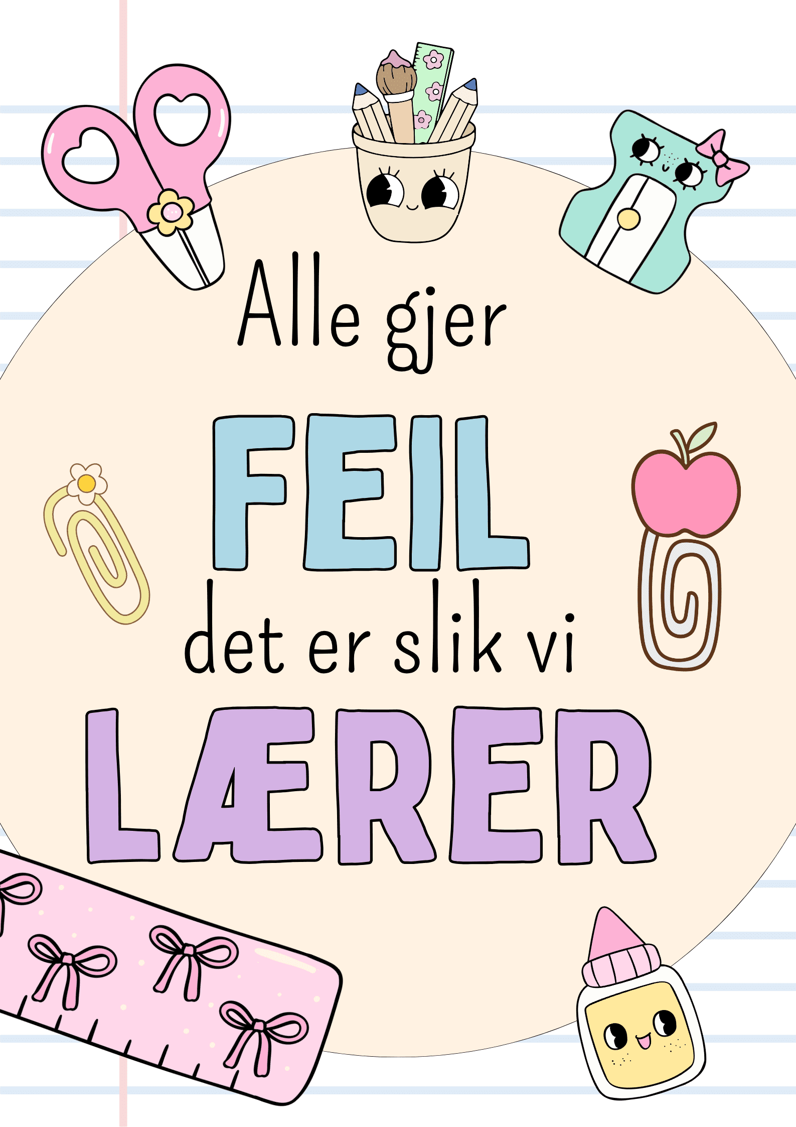 KLASSEROMSDEKOR - NYNORSK (BOLD FONT) - Bilde 5
