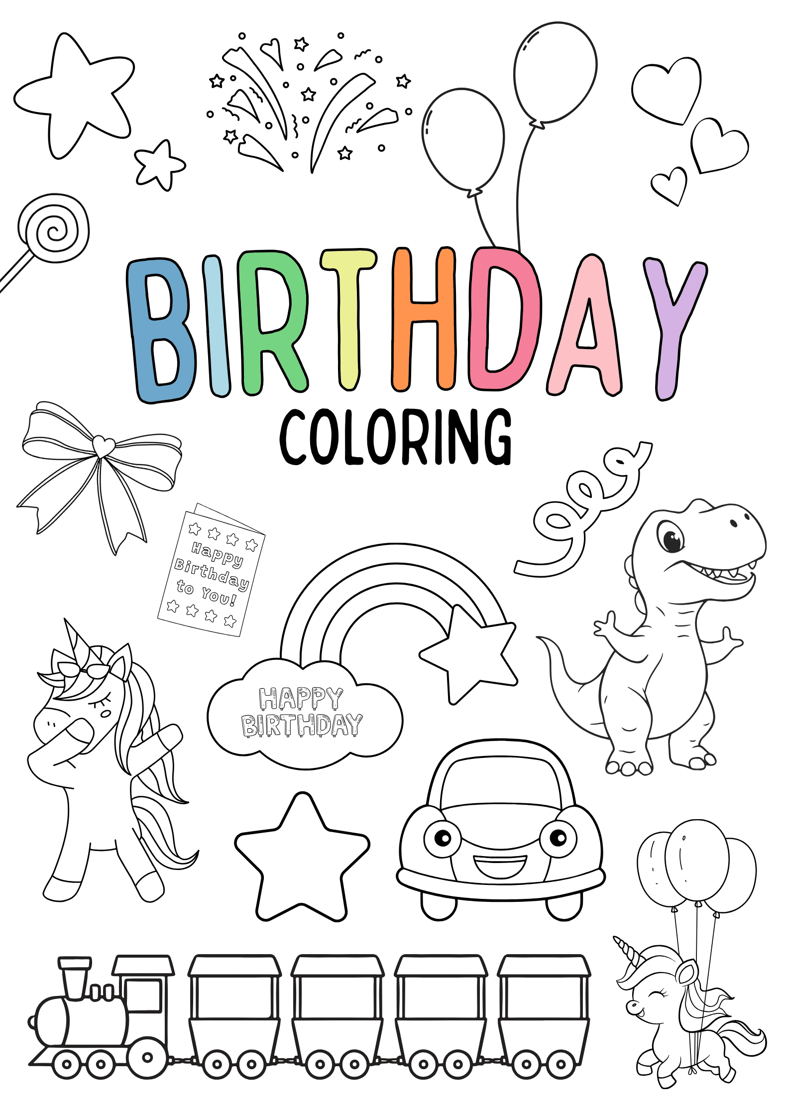 HAPPY BIRTHDAY - Fargelegging - Bilde 2