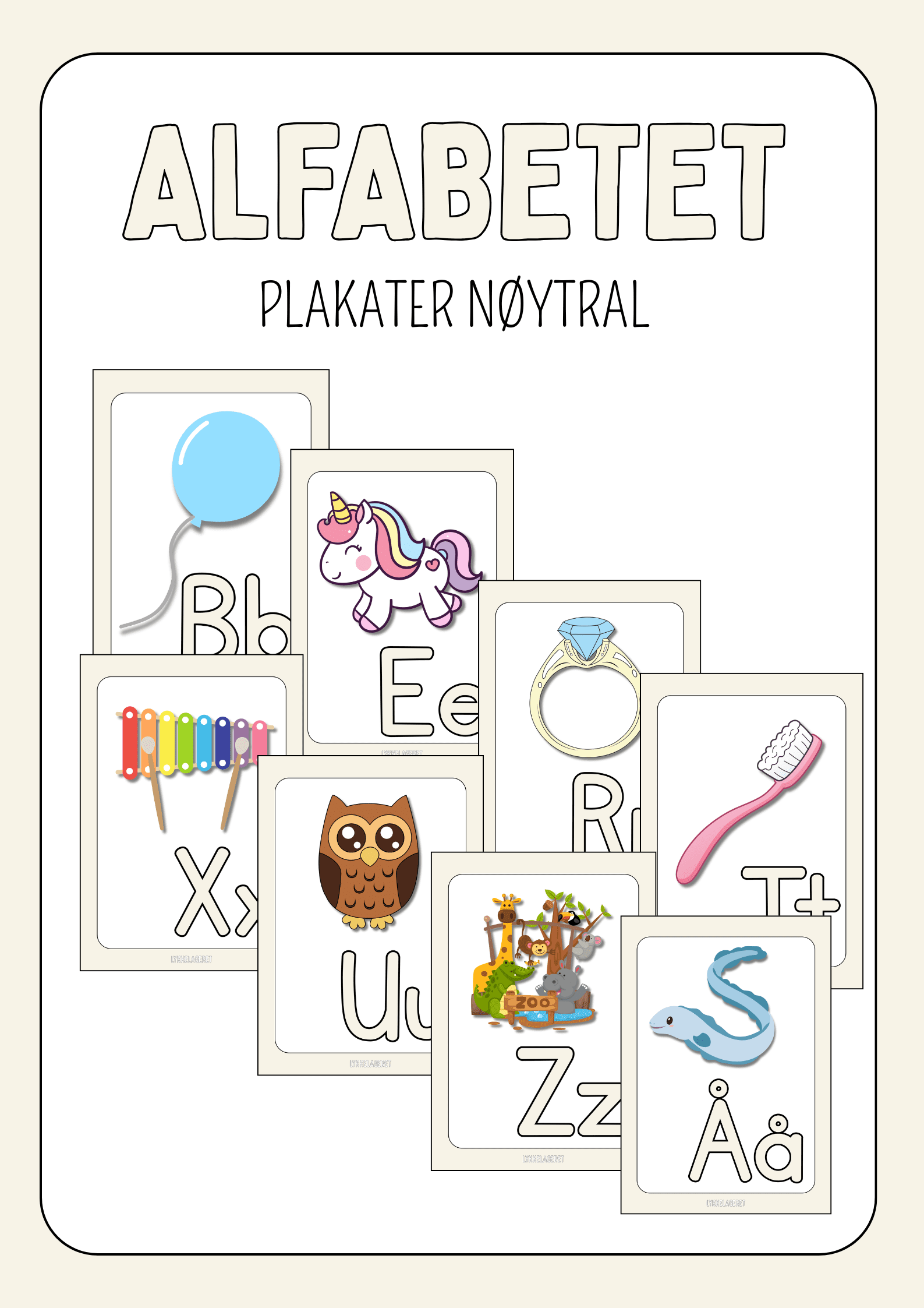 ALFABETET - Plakater og fargeleggingsark - Bilde 5